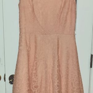 Black Label by Evan-Picone peach lace dress, sz8
